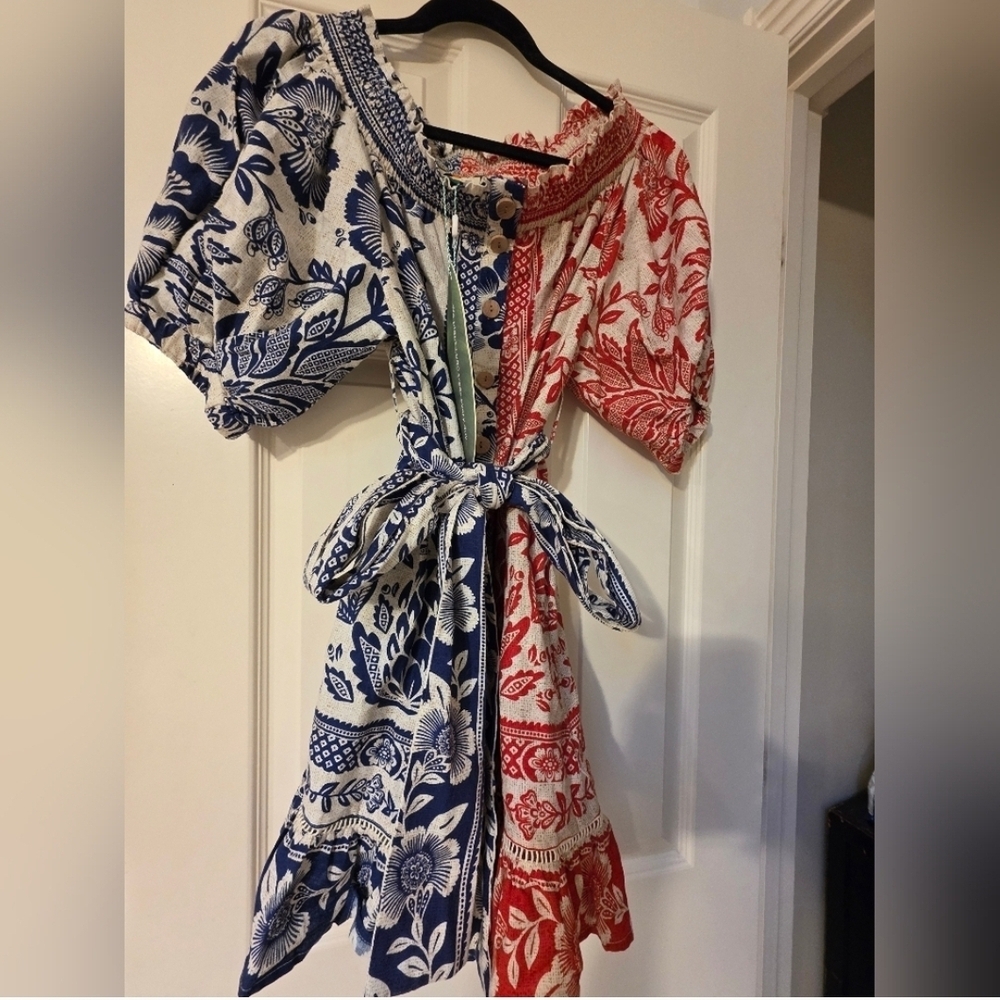 FARM RIO Floral Off-Shoulder Dress-SZ SMALL - Picture 5 of 6